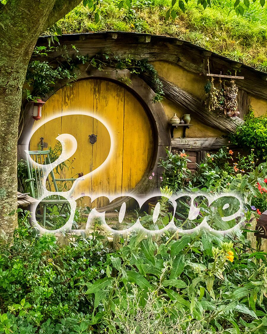 groove quiz, hobbit-haus mit großem fragezeichen und schriftzug