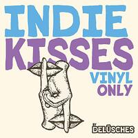 indie kisses, grafisches poster mit schriftzug und illustration
