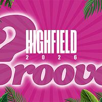 groove quiz, highfield 2026, tropische grafik mit schriftzug und fragezeichen