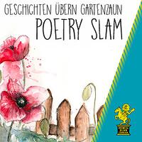 poetry slam, aquarellillustration mit blumen und gartenzaun
