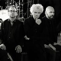 the beauty of gemina, vierköpfige band in schwarz-weiß auf bühne